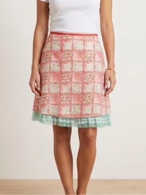SNAK by ANTHROPOLOGIE Patchwork Floral Skirt